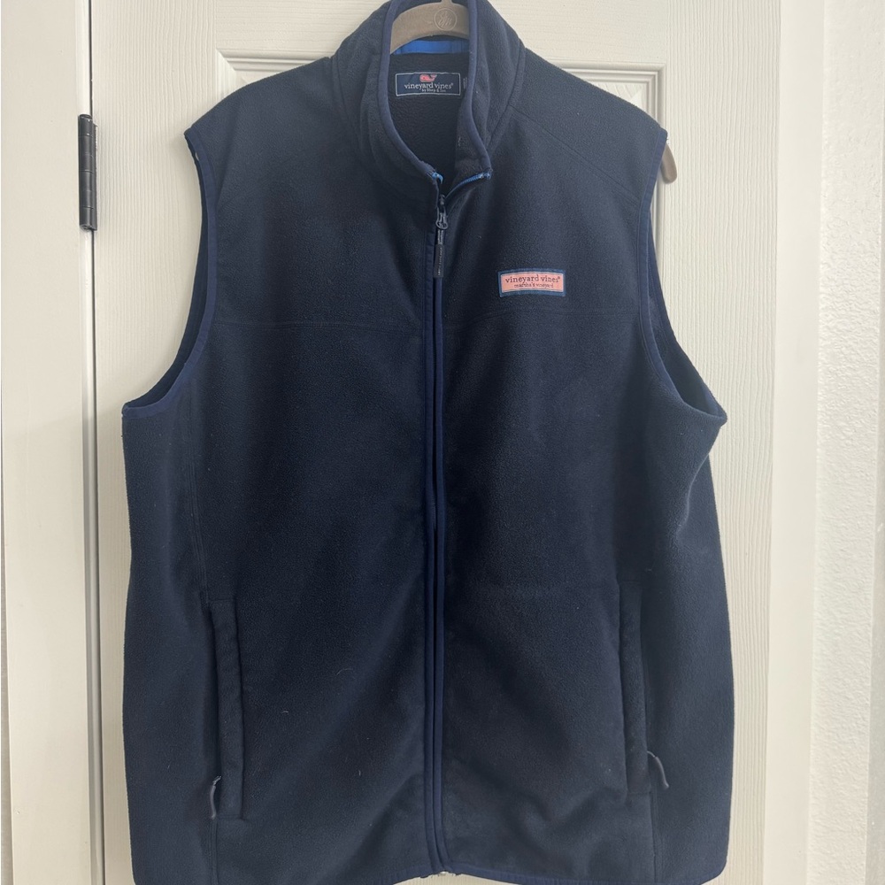 Vinyard Vines Men's Navy Fleece Vest size L